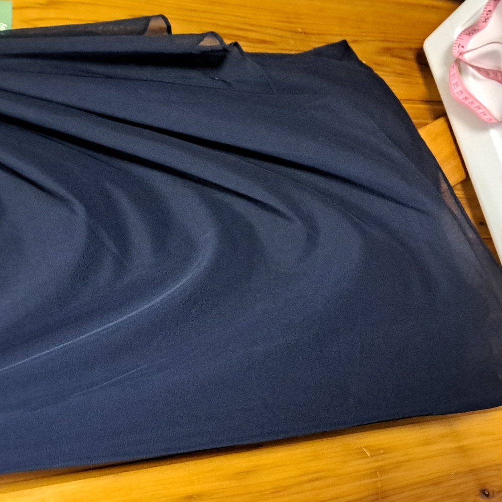 DJ-JAZ 14 party dress, prom, christmas.  Navy ptp 20 " length  39" - Picture 5 of 12